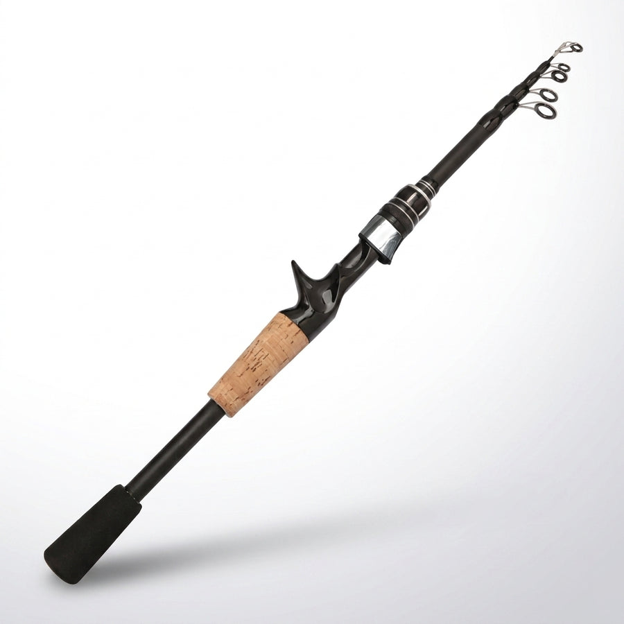 Telescopic Lure Rod 1.5M 1.8M 2.1M 2.4M Carbon Spinning Rod Baitcasting Fishing Pole 8g-25g Wooden Handle Casting Fishing Tackle — Casting Rod