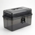 Durable PE Fishing Gear Box | Large Capacity, Black Transparent Design | Built-in Lock, Heavy-duty — hero