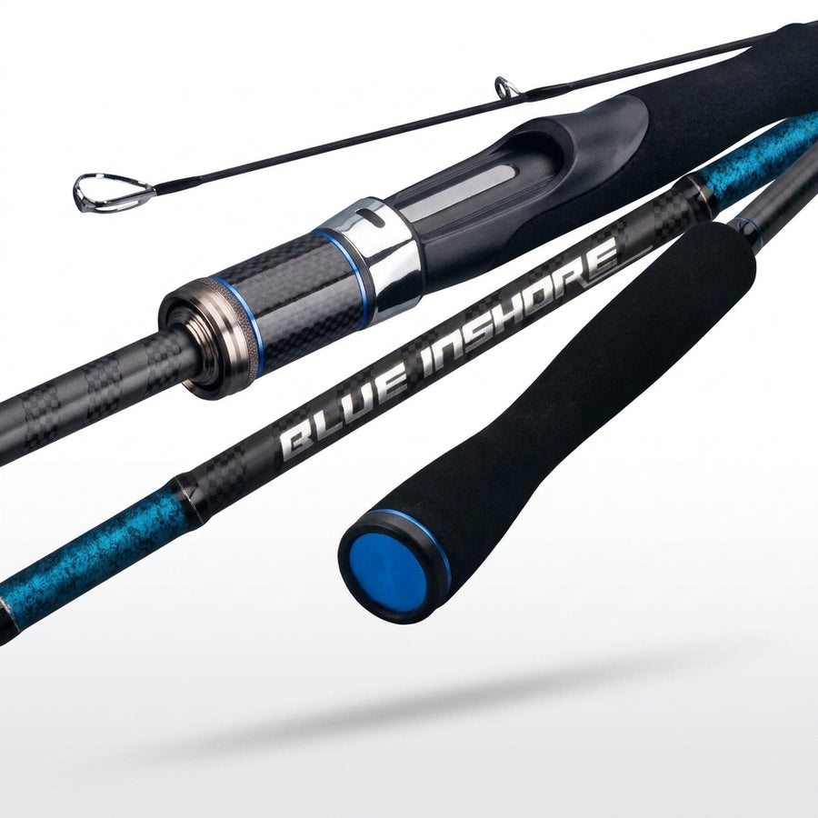 BLUE INSHORE Fishing Rods Inshore Breakwater Bass Rod S782L S862ML S902ML Saltwater Light Fast 2 Section Spinning Rods — S862ML