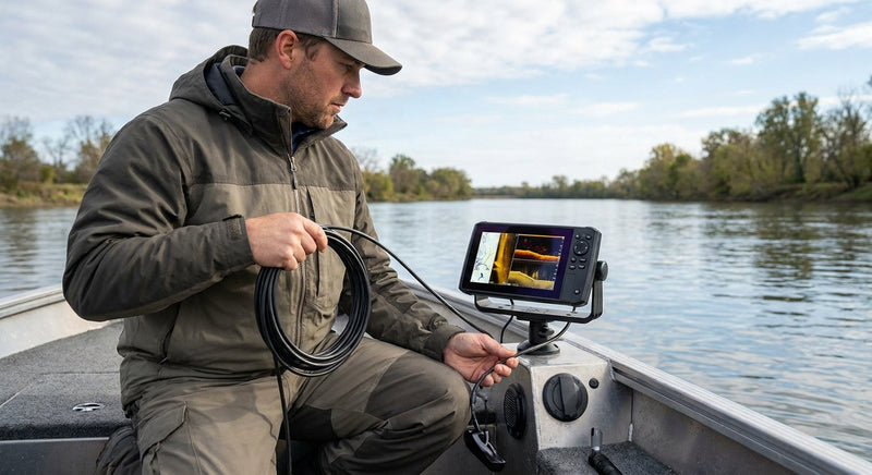 Erchang F68 Wireless Fish Finder Depth Echo Sounder Dual Frequency Sonar Alarm Transducer Fishfinder IOS&Android With GPS — view 4