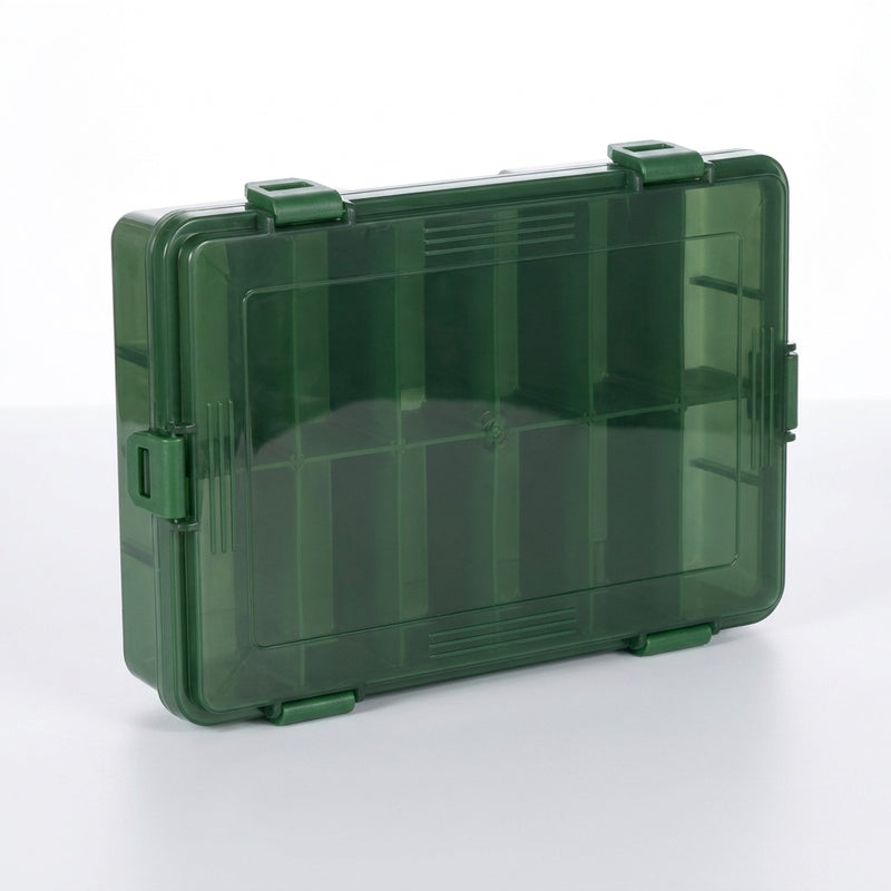 SAMOLLA Fishing Tackle Waterproof Box Lure Storage Lure Hook Boxes Baits Container Storage Case Fishing Accessories — green large