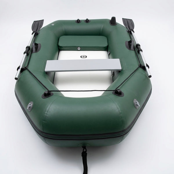 Solar Marine 2 Person PVC Fishing Boat 2M Inflatable Kayak Wear-resistant Canoe Waterplay Craft with Free Accessories — Armygreen