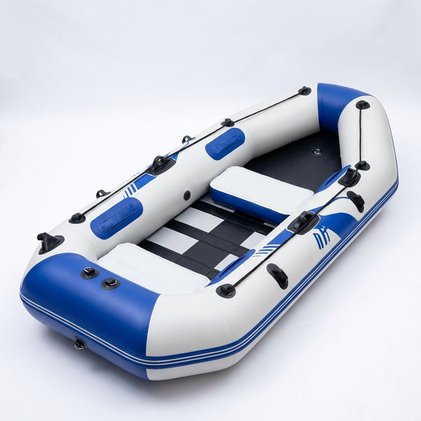 PVC Inflatable Boat 3 Layer Inflatable Fishing Boats Laminated Wear-Resistant Kayak Boats for 2-6 Person Kayak Rowing Canoe — 270cm air deck
