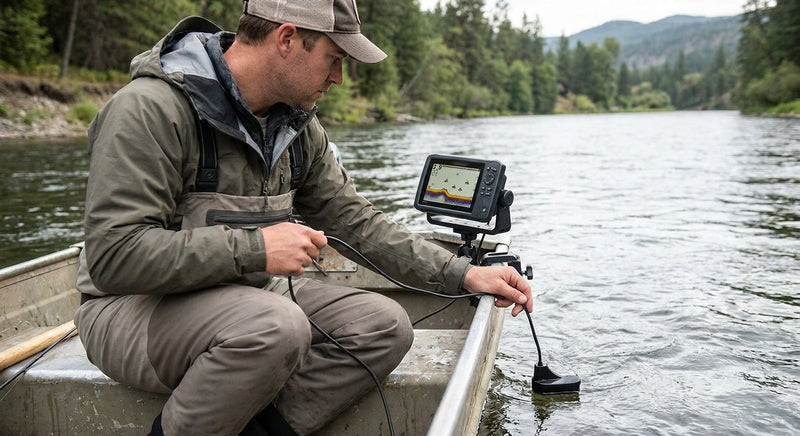 LUCKY FF918 Bait Boat Fish Finder 3.5" LCD perating range 300m Depth Range 100M Wireless — view 4