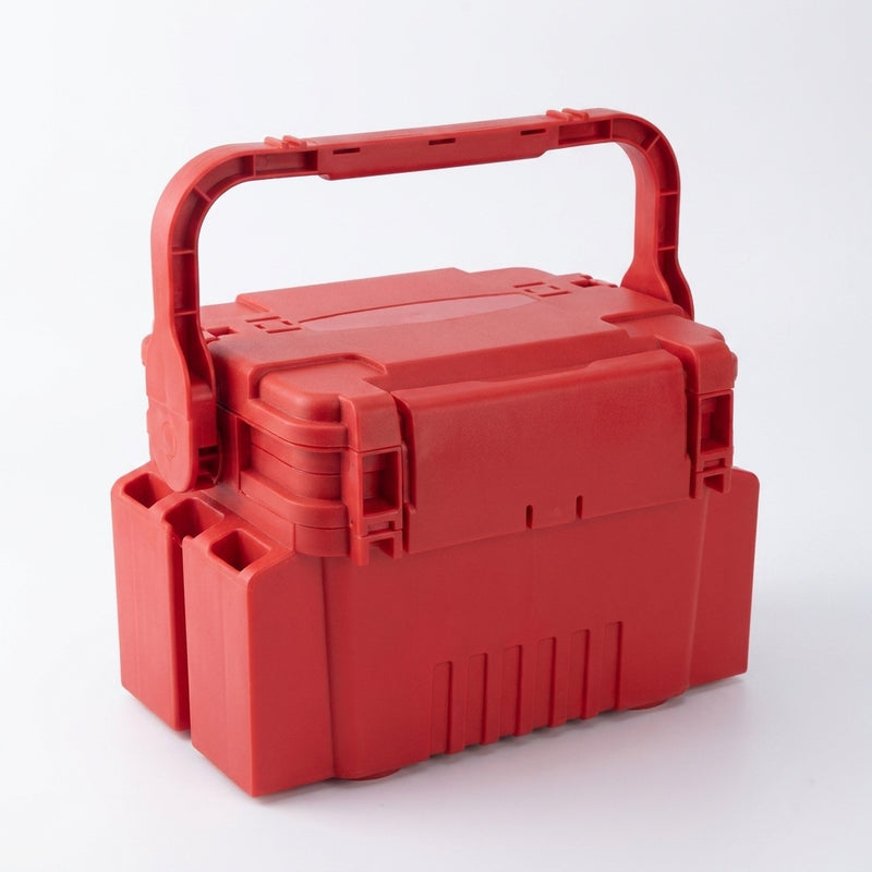 Large Fishing Box Organizer Multi-function Lure Live Fish Bucket Thickening Storage Box Fishing Accessories Tackle Box Pesca — red L 1pc box