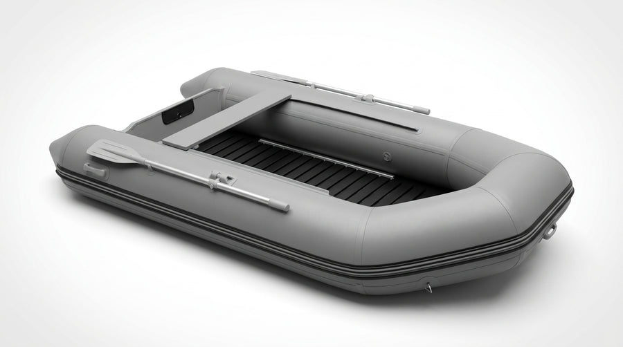 2.3~3.3m Inflatable Fishing Boat PVC Assault Boats with Air Deck 1.2mm Anti-collision Speed Raft Kayak Rowing Accessories — 2.8m Boat Set