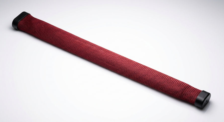 Braided Net Rod Sock Cover — Universal Protective Sleeve — Red