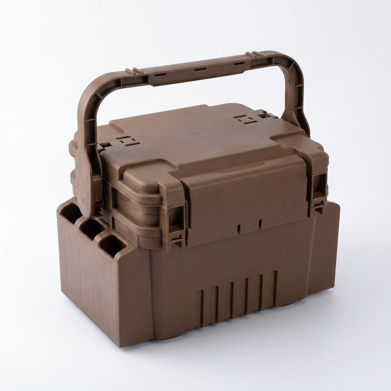Large Fishing Box Organizer Multi-function Lure Live Fish Bucket Thickening Storage Box Fishing Accessories Tackle Box Pesca — brown S 1pc box