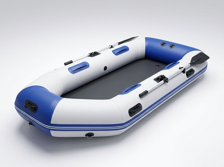 PVC Inflatable Boat 3 Layer Inflatable Fishing Boats Laminated Wear-Resistant Kayak Boats for 2-6 Person Kayak Rowing Canoe — 230cm air deck