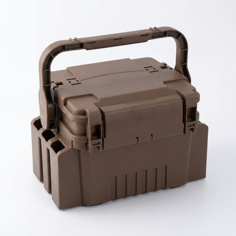 Large Fishing Box Organizer Multi-function Lure Live Fish Bucket Thickening Storage Box Fishing Accessories Tackle Box Pesca — brown L 1pc box