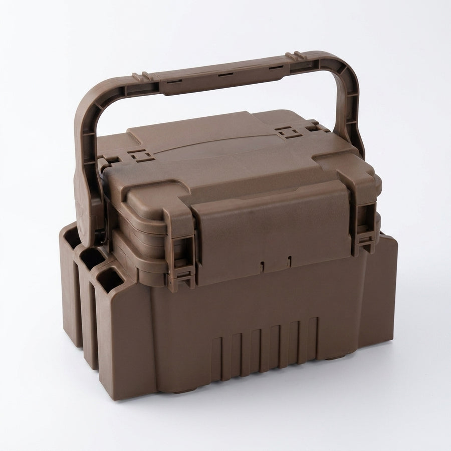 Large Fishing Box Organizer Multi-function Lure Live Fish Bucket Thickening Storage Box Fishing Accessories Tackle Box Pesca — brown L 1pc box