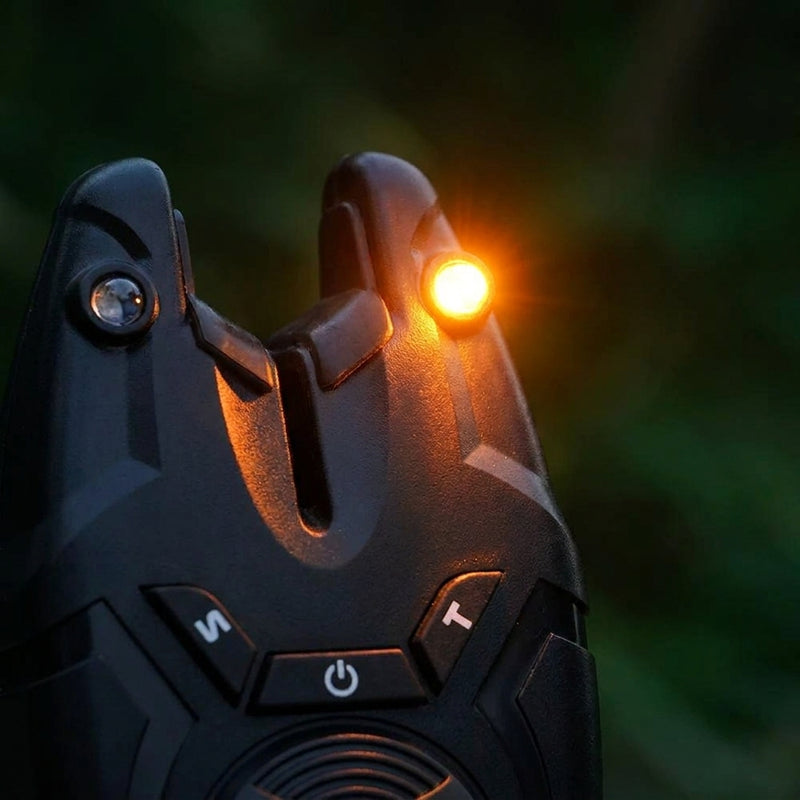 Hirisi S9 Bite Alarm — LED indicator flashing on run detection