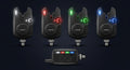 Hirisi S9 Carp Fishing Bite Alarm Set — studio packshot front view