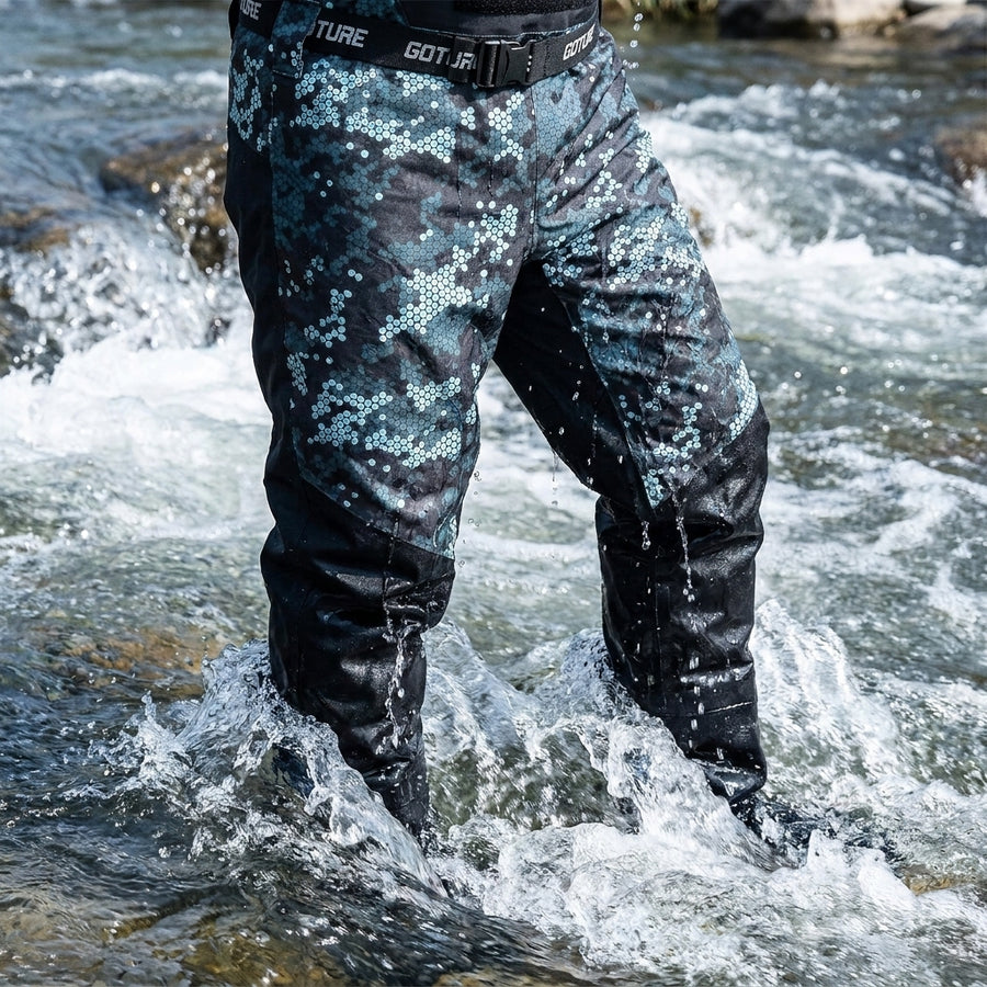 Goture 5-Layer Waterproof Stocking Foot Waders, Breathable F — lifestyle action