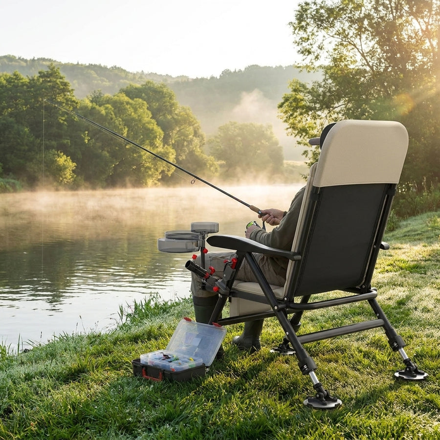 Foldable Portable Fishing Chair Multifunctional Thickened Ca — lifestyle bank