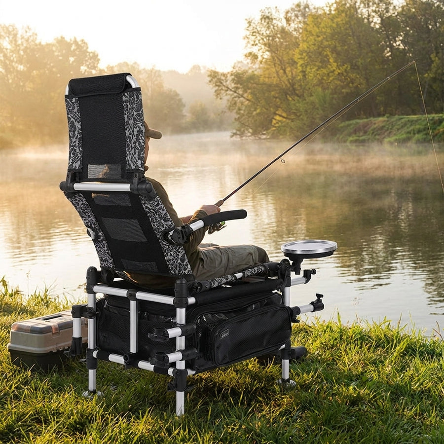 Fishing gear chair-type with backrest folding portable fishi — lifestyle bank
