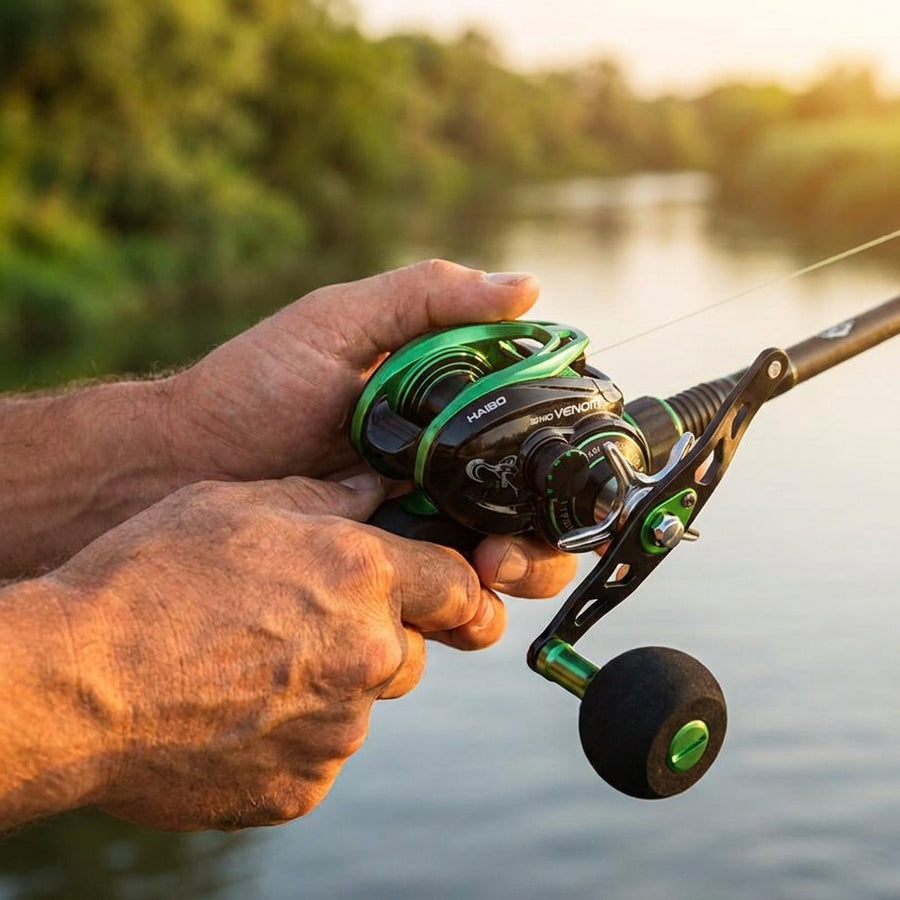 HAIBO VENOM Anti-saltwater Fishing Reel Deep Sea Iron Plate  — lifestyle hold
