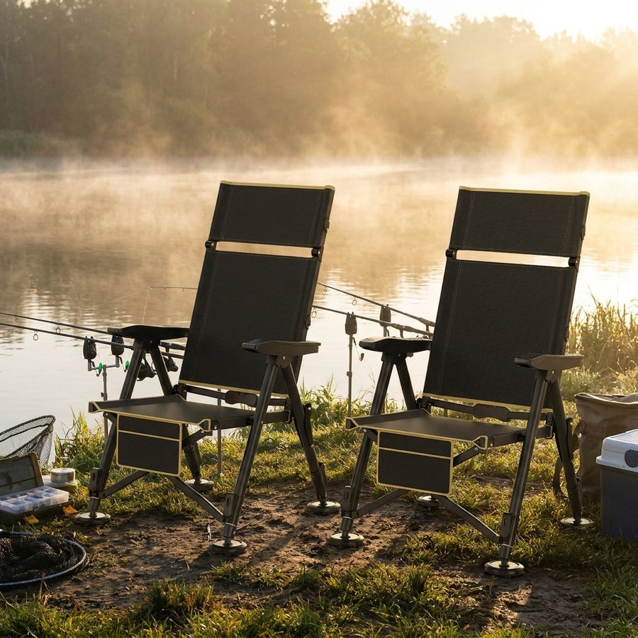 Folding Multifunctional Adjustable Lift Fishing Chair Portab — lifestyle setup