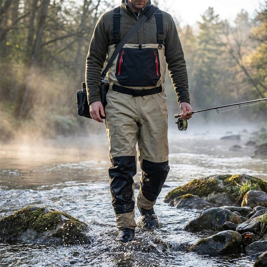 fly fishing Children to adults waders neoprene foot for men  — lifestyle stream
