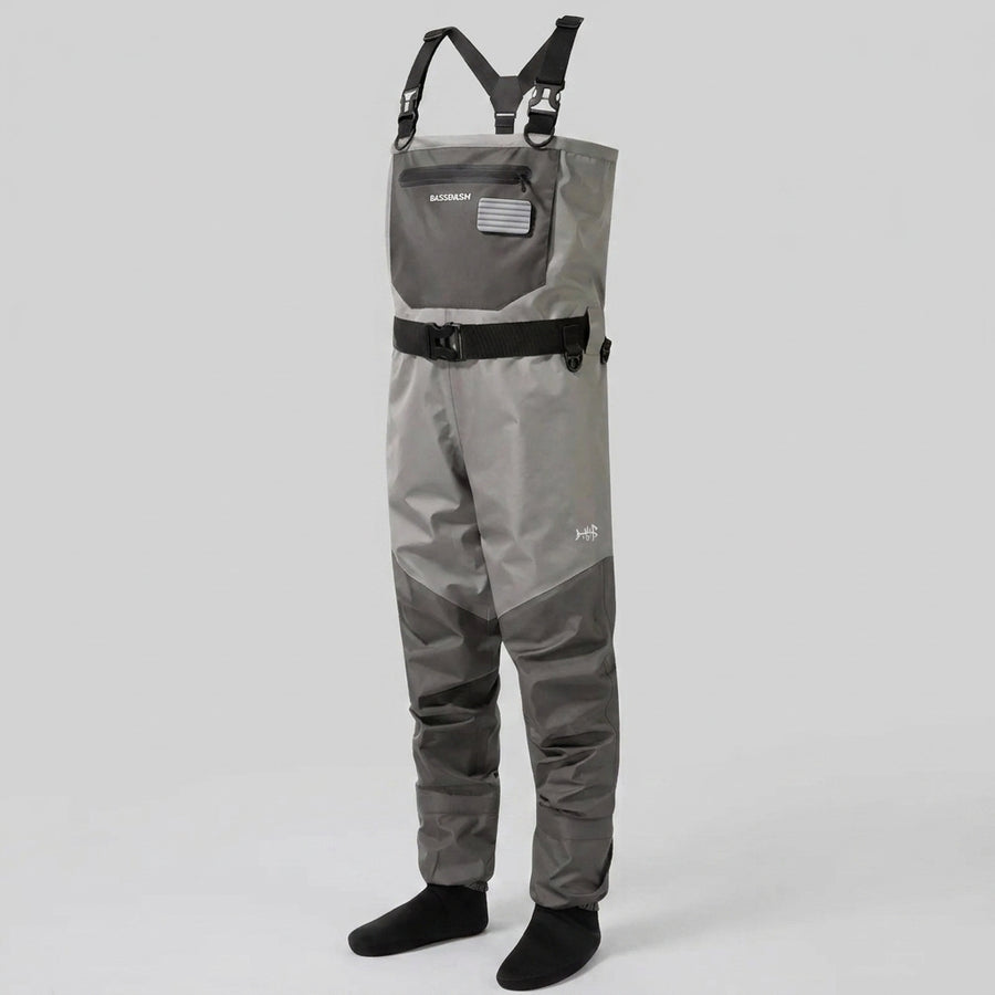 BASSDASH Fishing Wader Lightweight Stocking Foot FW08 Men’s  — packshot angle