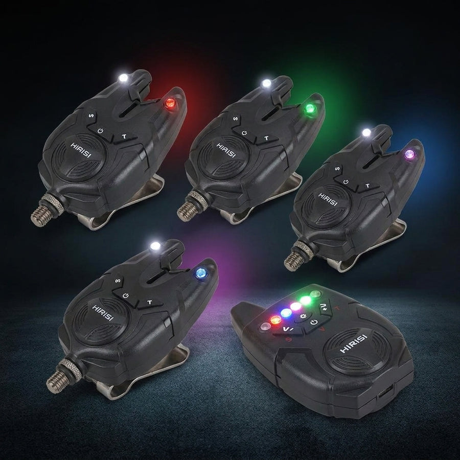 Hirisi Waterproof Carp Fishing Alarm Set Wireless Bite Alarm — packshot angle