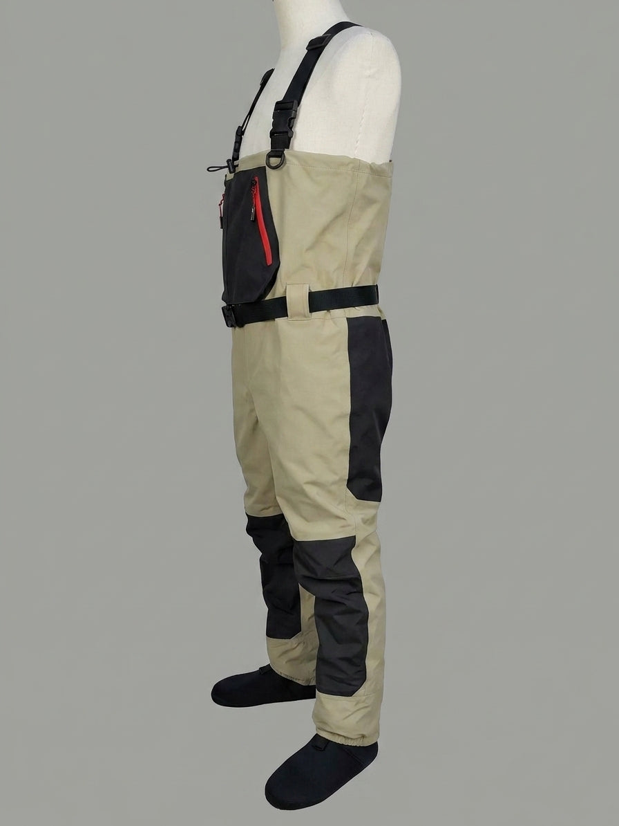 fly fishing Children to adults waders neoprene foot for men  — packshot angle
