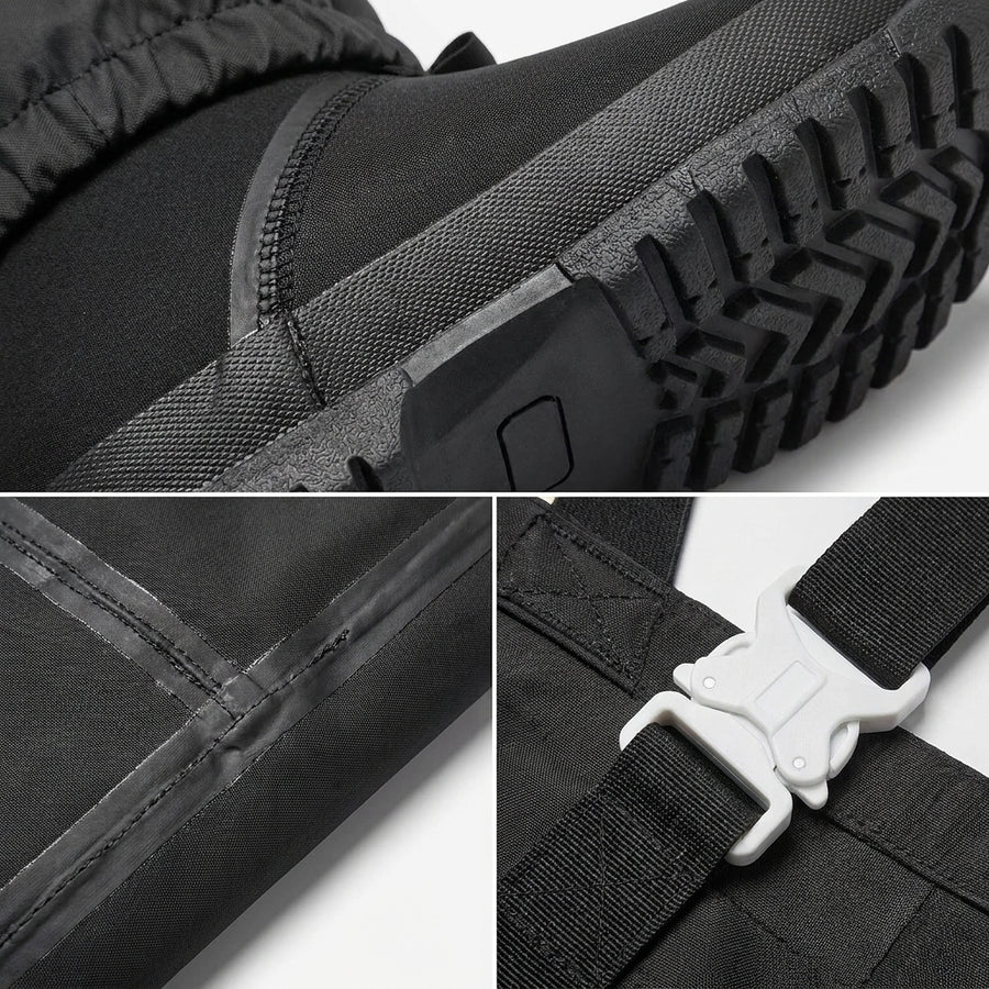 BASSDASH Men’s Lightweight Breathable Chest Wader Black Camo — packshot detail