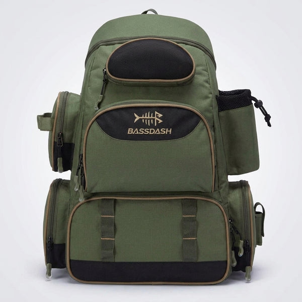 Bassdash Fishing Bag Tackle Backpack Lightweight Tactical Ta — packshot face