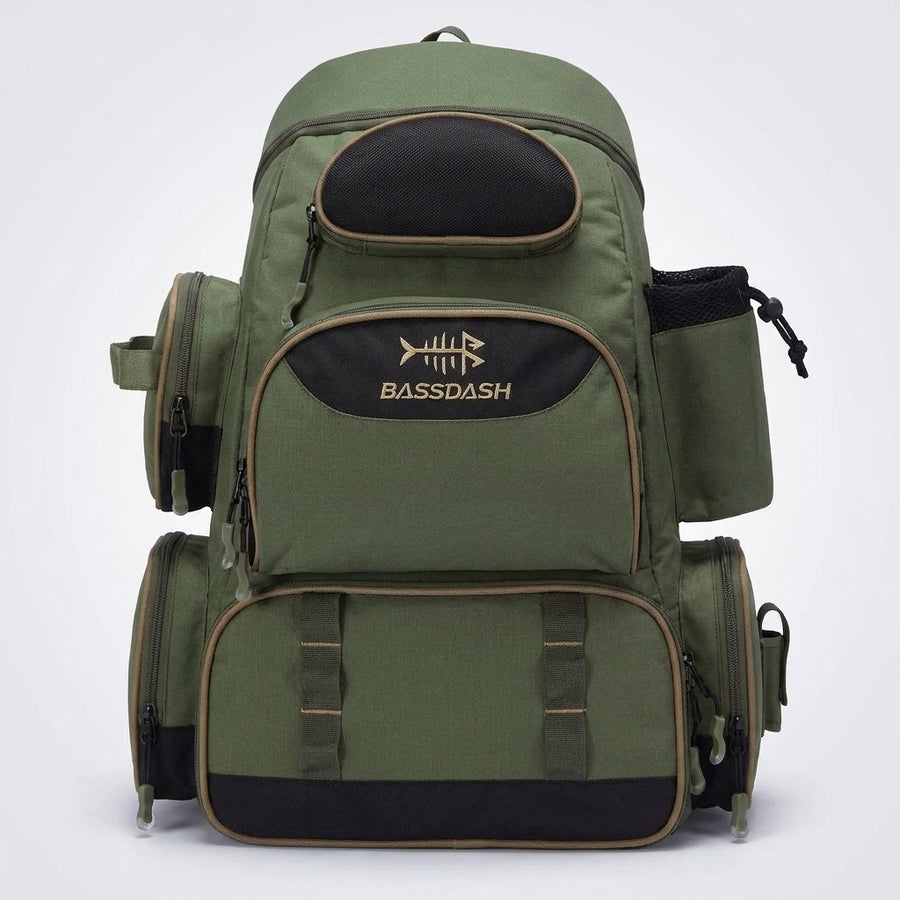 Bassdash Fishing Bag Tackle Backpack Lightweight Tactical Ta — packshot face