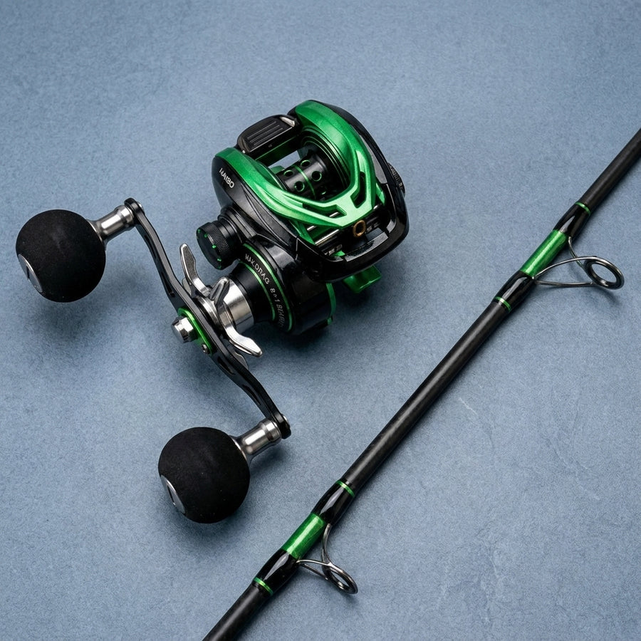 HAIBO VENOM Anti-saltwater Fishing Reel Deep Sea Iron Plate  — packshot flatlay