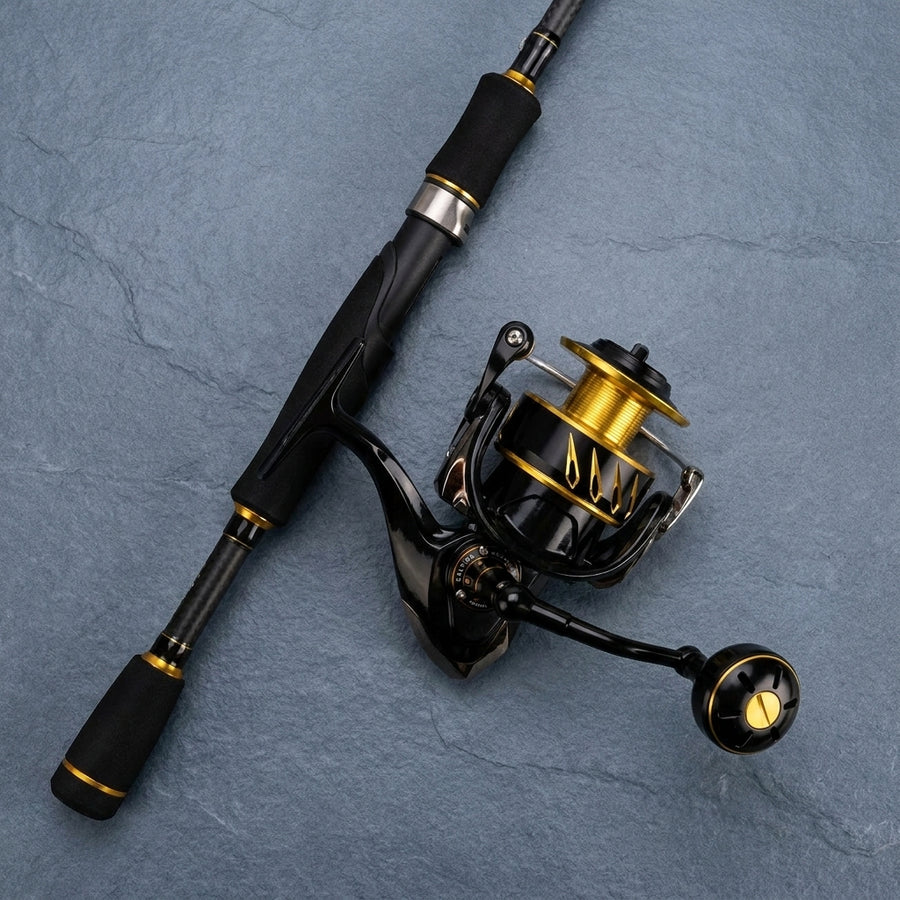 Japan Made Saltiga SW4000XG SW6000HG SW10000HG Spinning Jigg — packshot flatlay