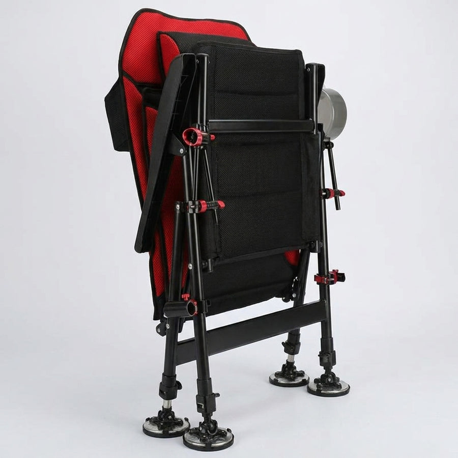 Aluminum Alloy Portable Large Fishing Chair Folding Outdoors — packshot folded