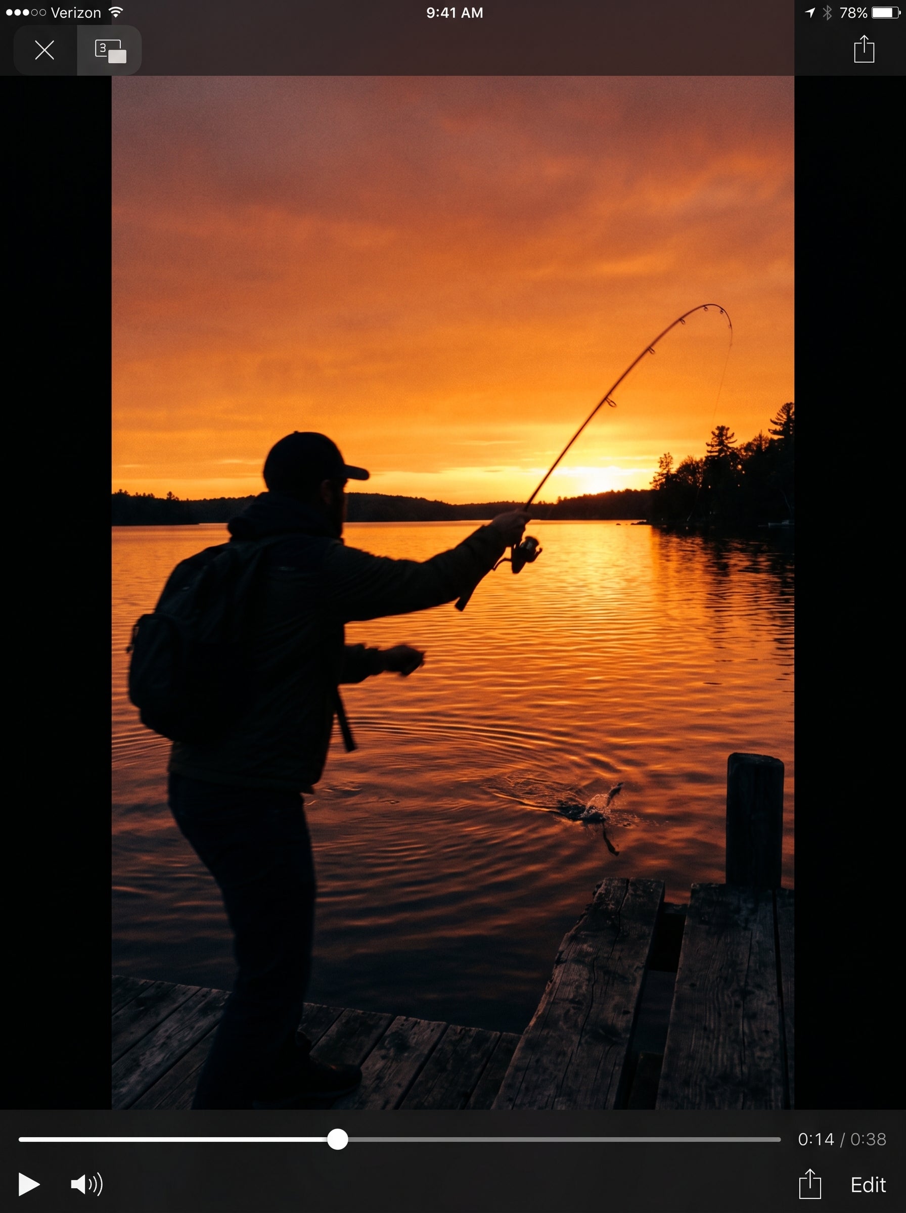 Fishing gear flat lay on dock